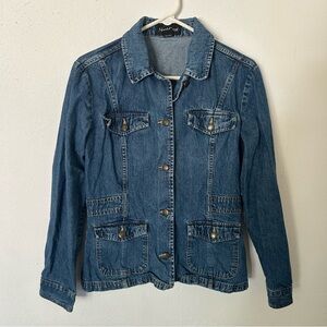 Small North Crest 100% Cotton Button Up Denim Jean Jacket